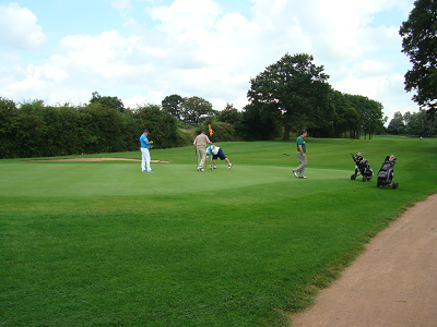 on the green